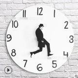 Silly Walk Wall Clock Comedian